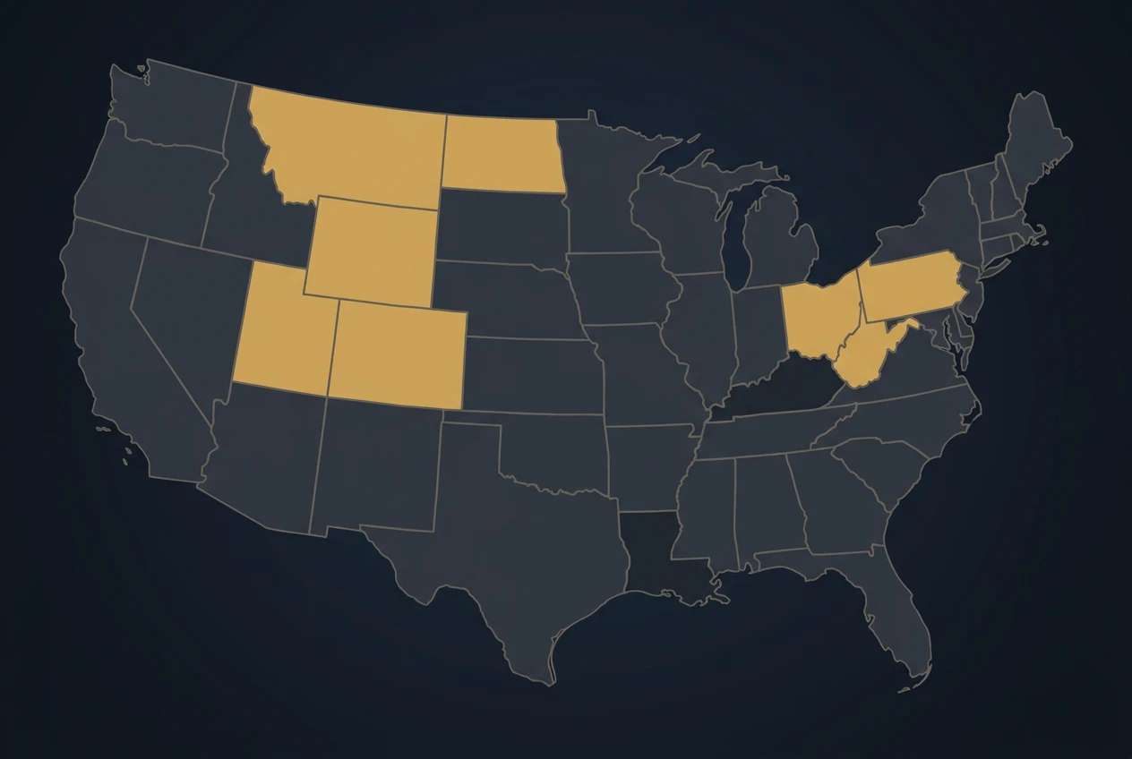 Map of Rye Ridge focus areas across the United States